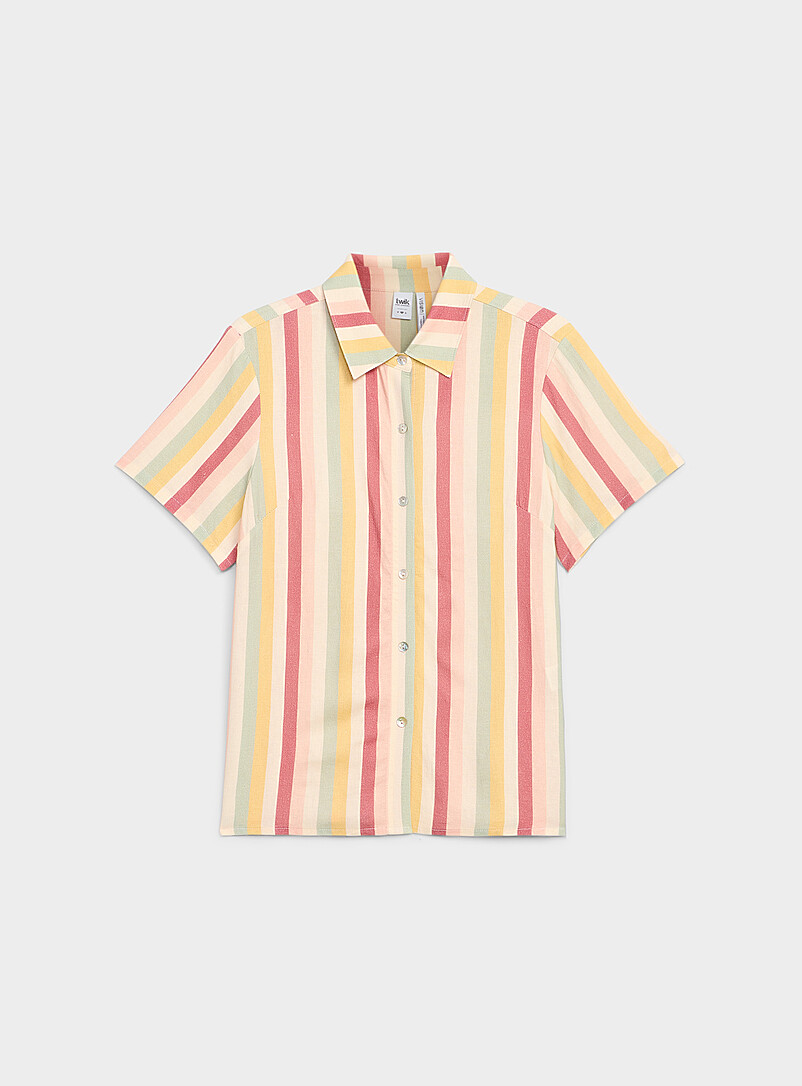 Patterned Linen-Blend Shirt