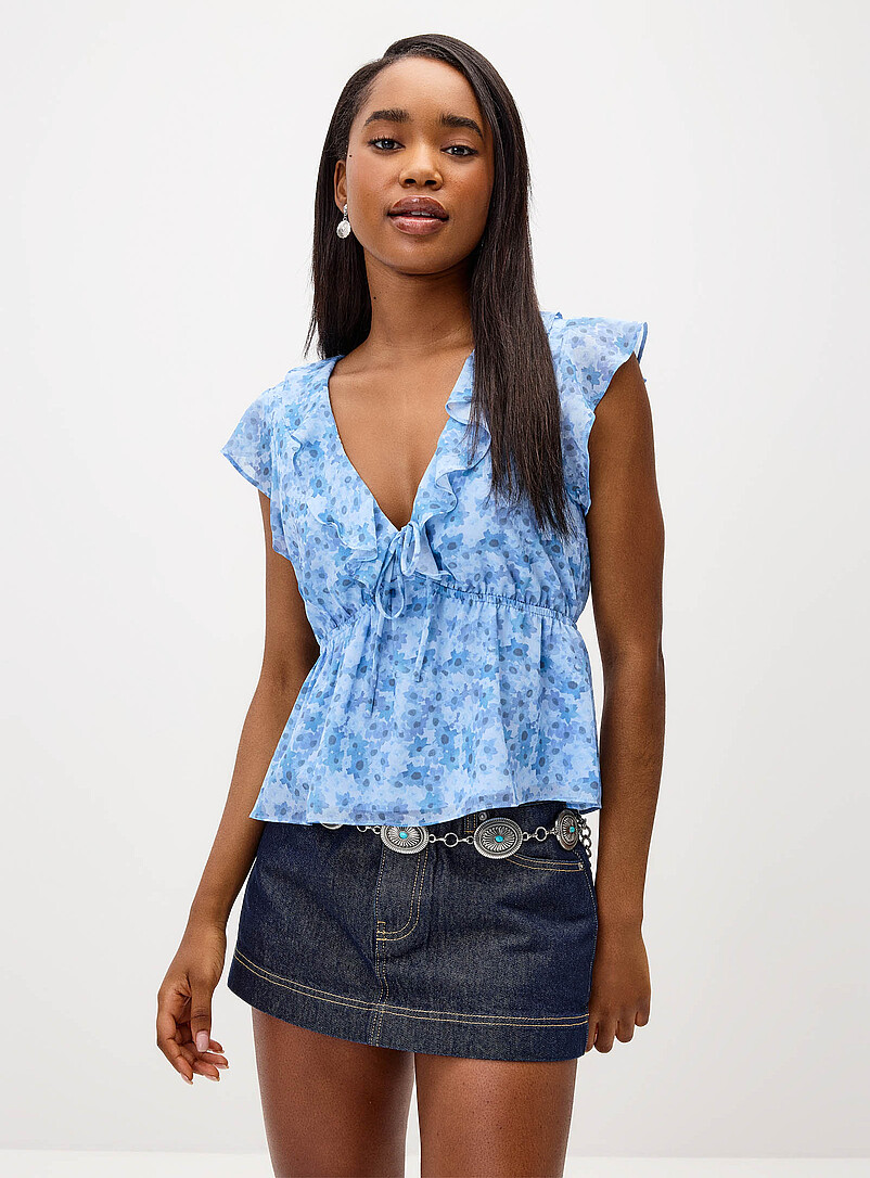 Ruffled chiffon blouse product image 2