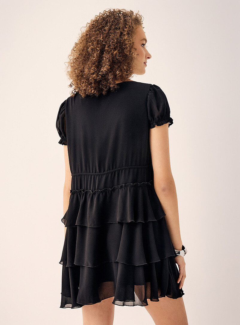 Charm cord tiered chiffon dress product image 3