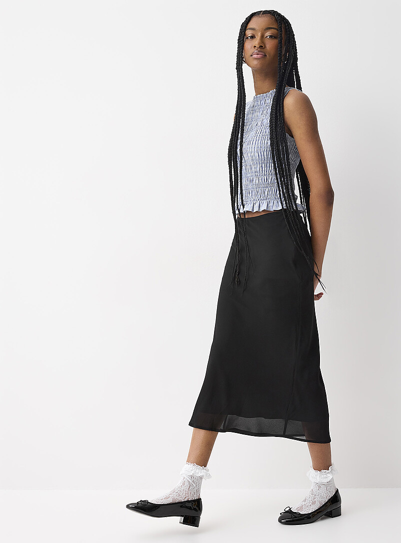Flowy chiffon maxi skirt product image (primary)