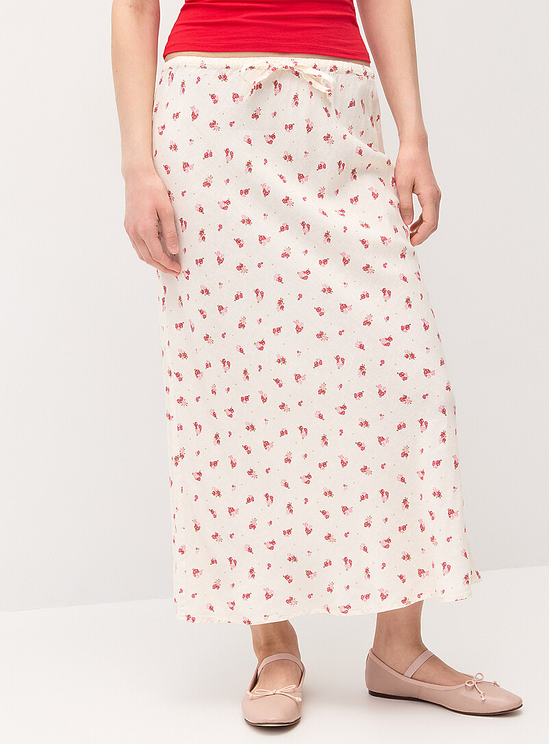 Linen blend midi skirt product image 2