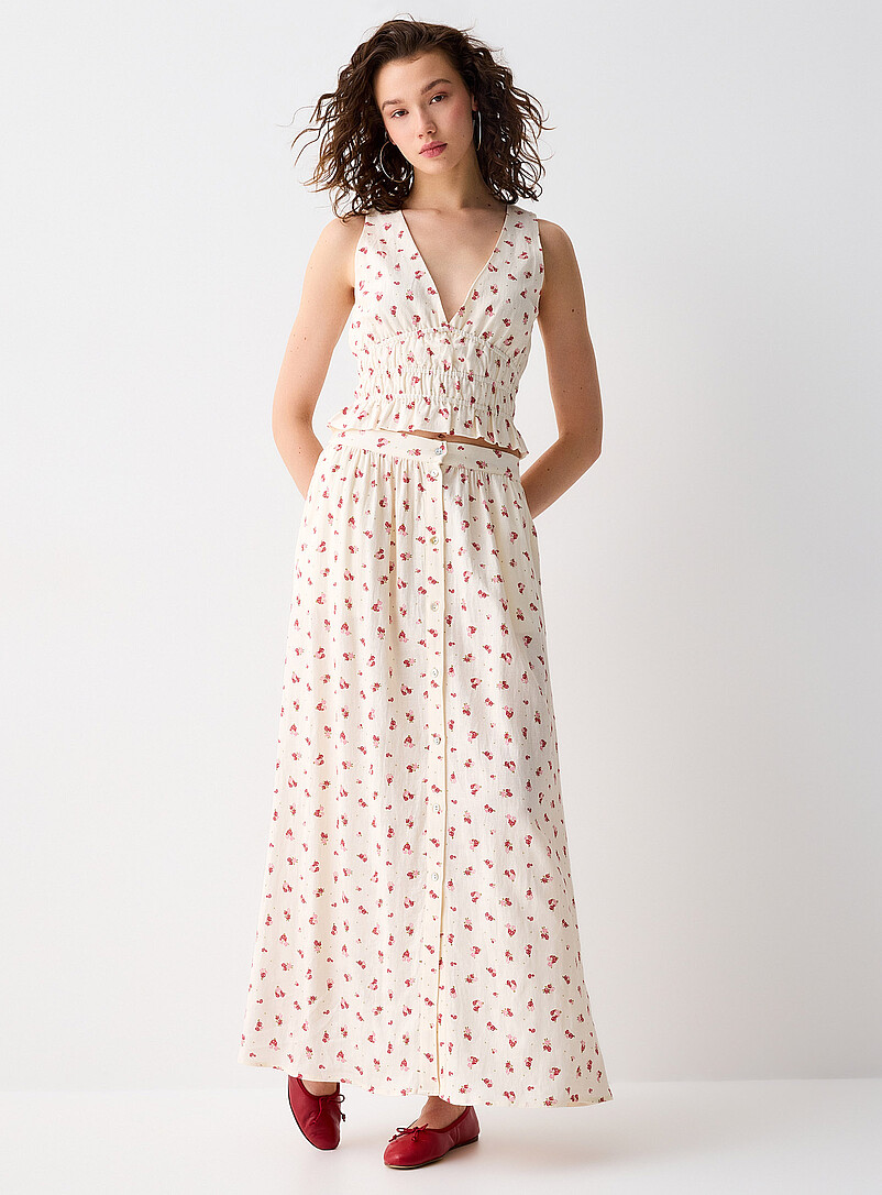 Buttoned maxi skirt product image (primary)