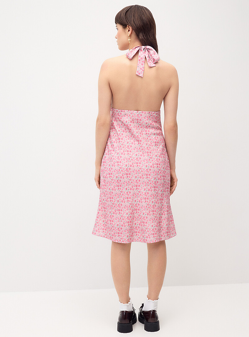 Crepe halter midi dress product image 3