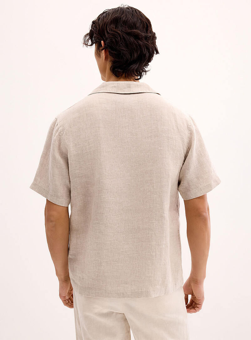 100% European linen Johnny collar shirt Comfort fit product image 3