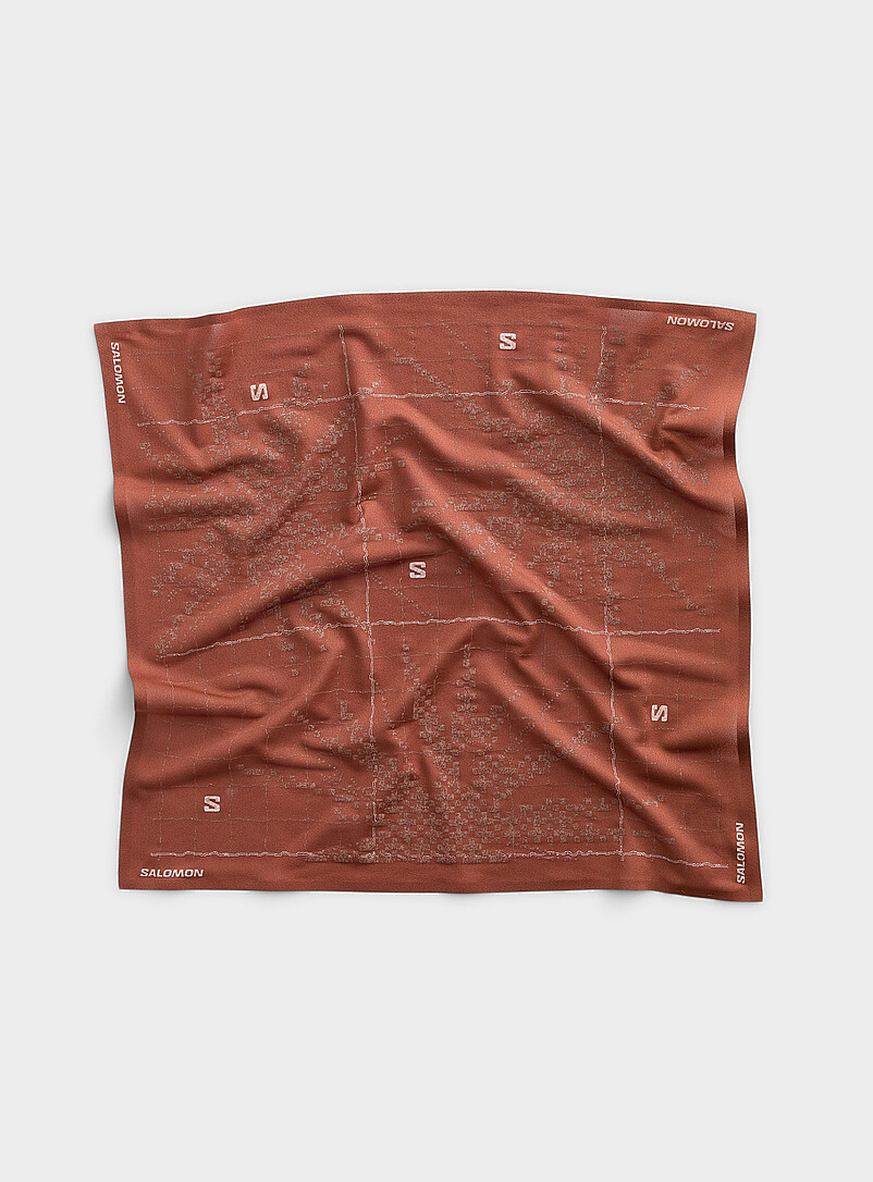 Grid print tie scarf product image (primary)