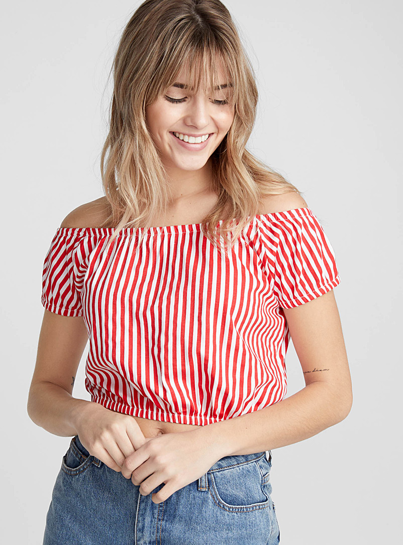 Lucy Off The Shoulder Tee | Black
