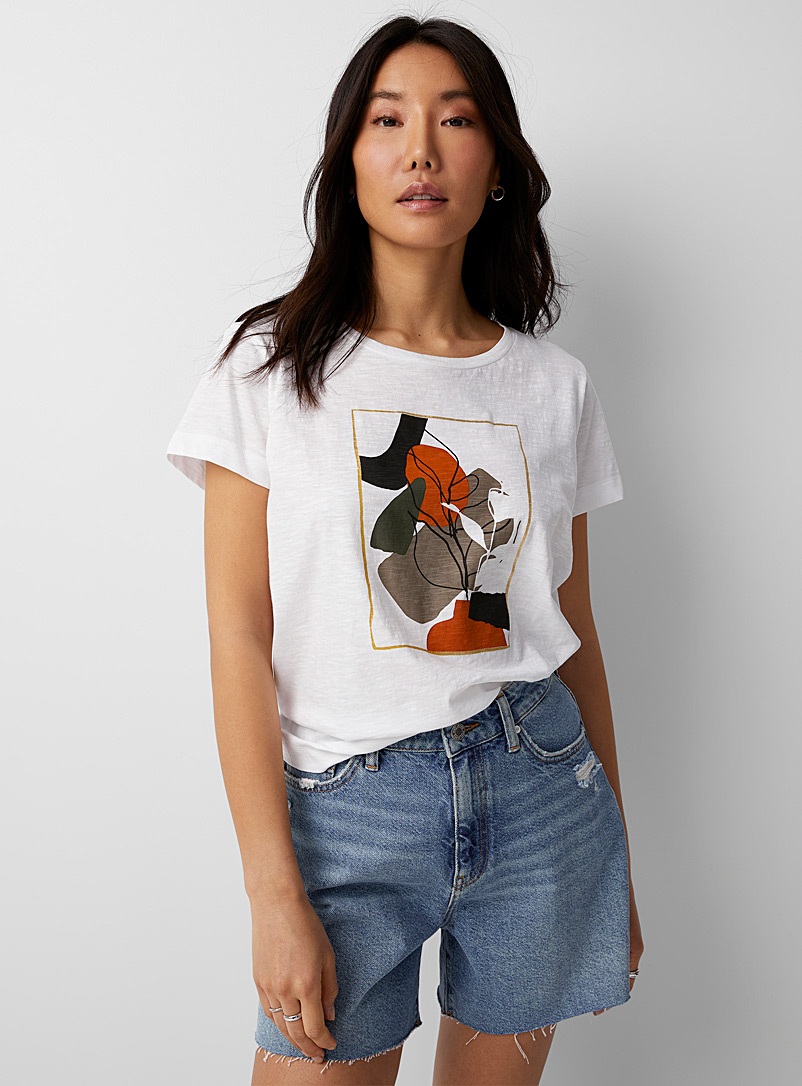Contemporaine Pearly Artistic print T-shirt for women