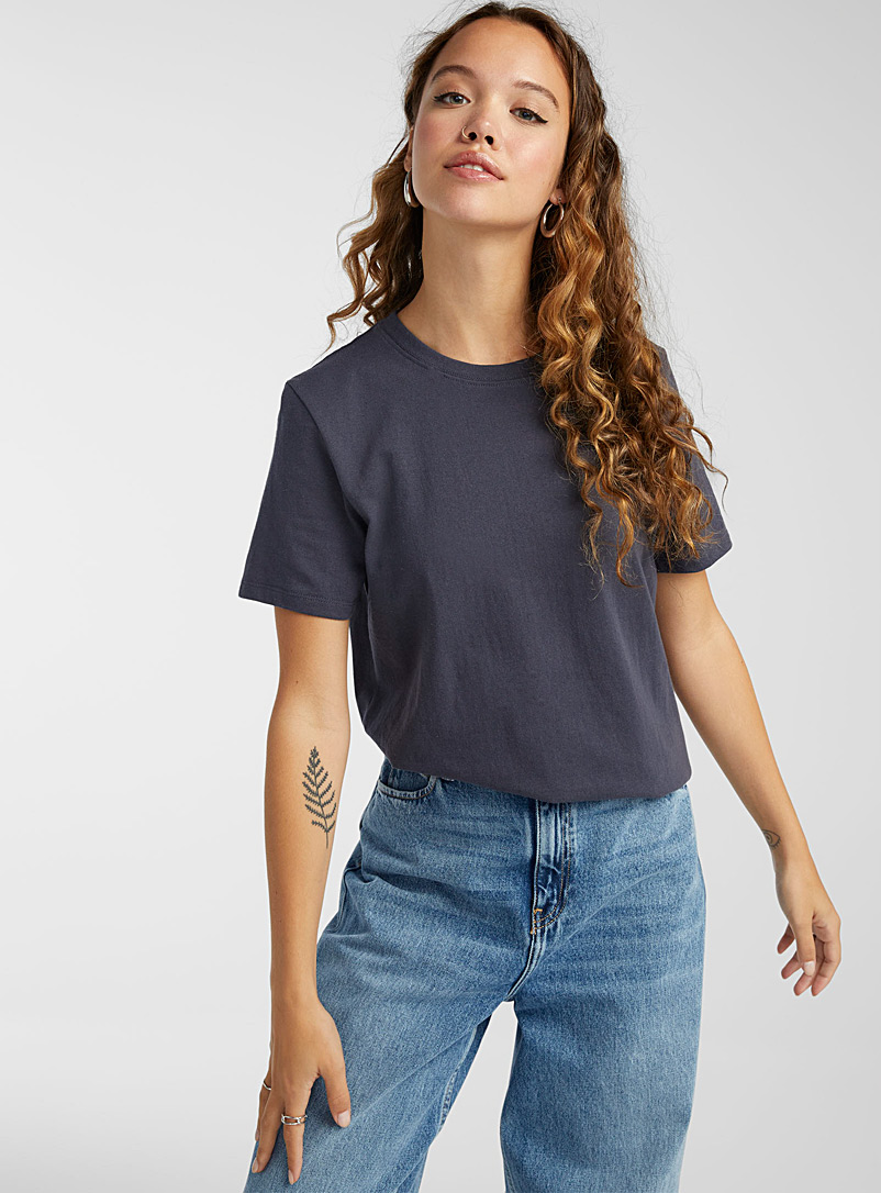 Twik White Boxy recycled cotton tee for women