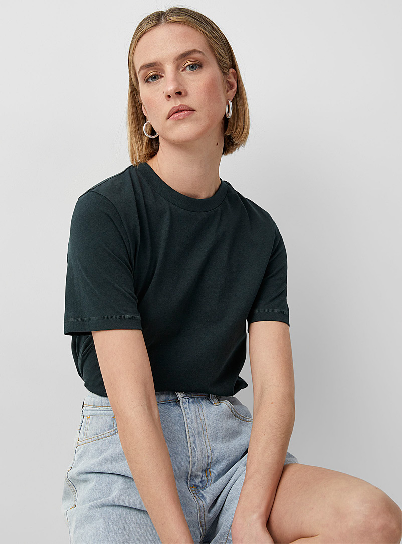 Icône Kelly Green Organic cotton boxy T-shirt for women