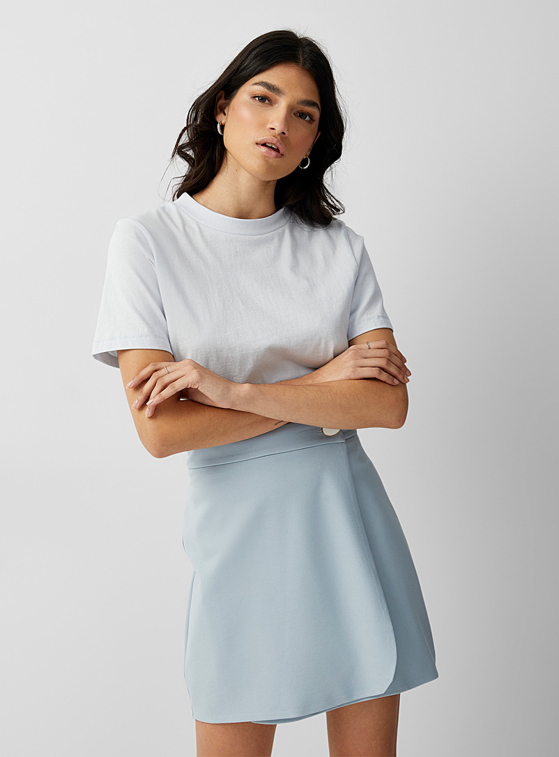 Icône: Le t-shirt carré coton bio Bleu pour femme
