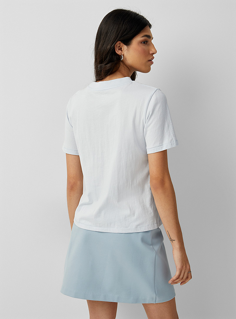 Icône: Le t-shirt carré coton bio Bleu pour femme