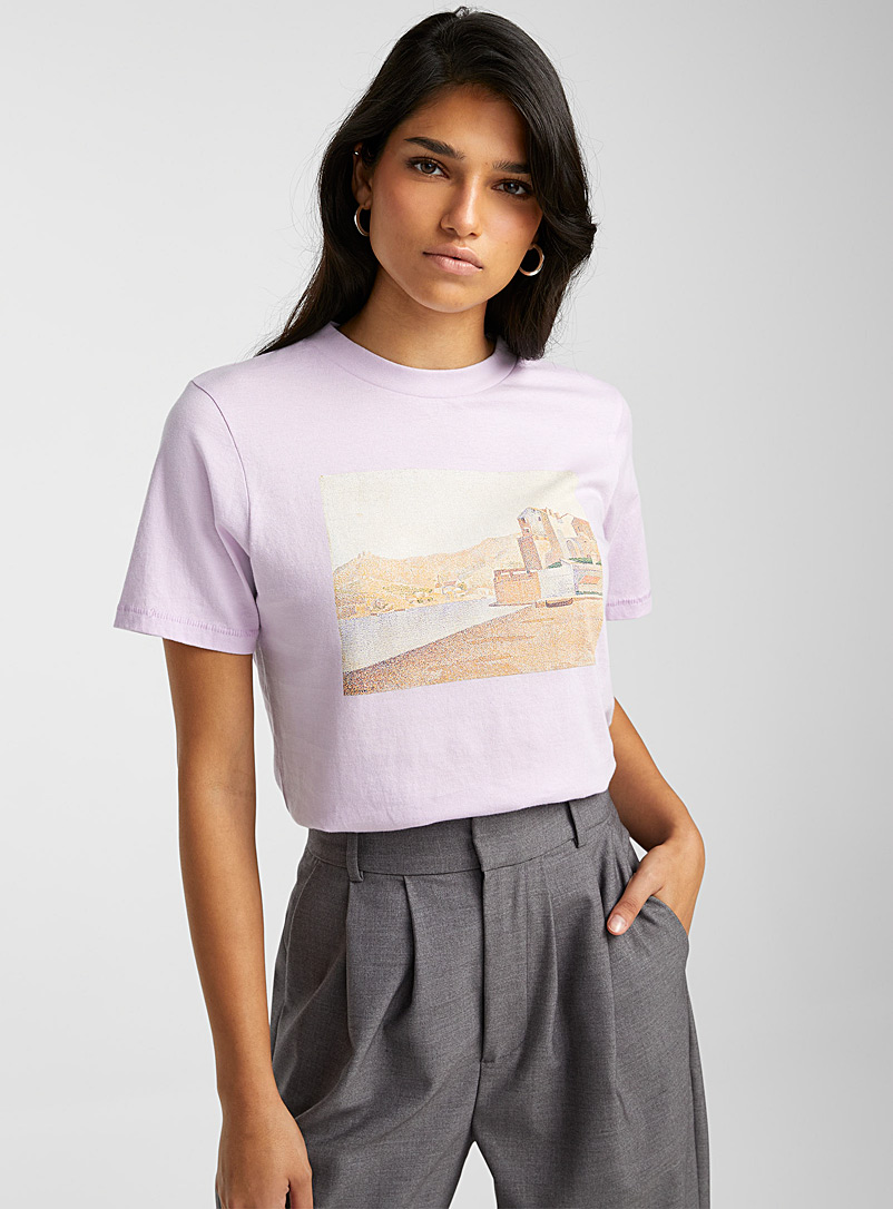 Icône Lilacs Illustrated organic cotton T-shirt for women