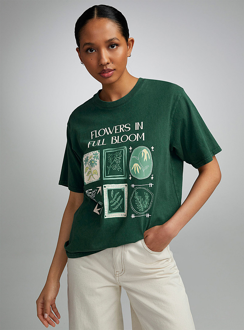 Twik: Le t-shirt ample délavé et imprimé Assorti pour femme