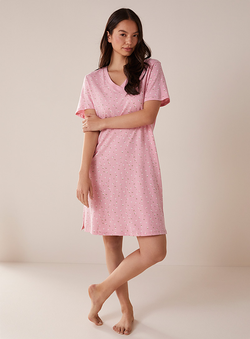 Miiyu Cherry Red Patterned nightgown for women