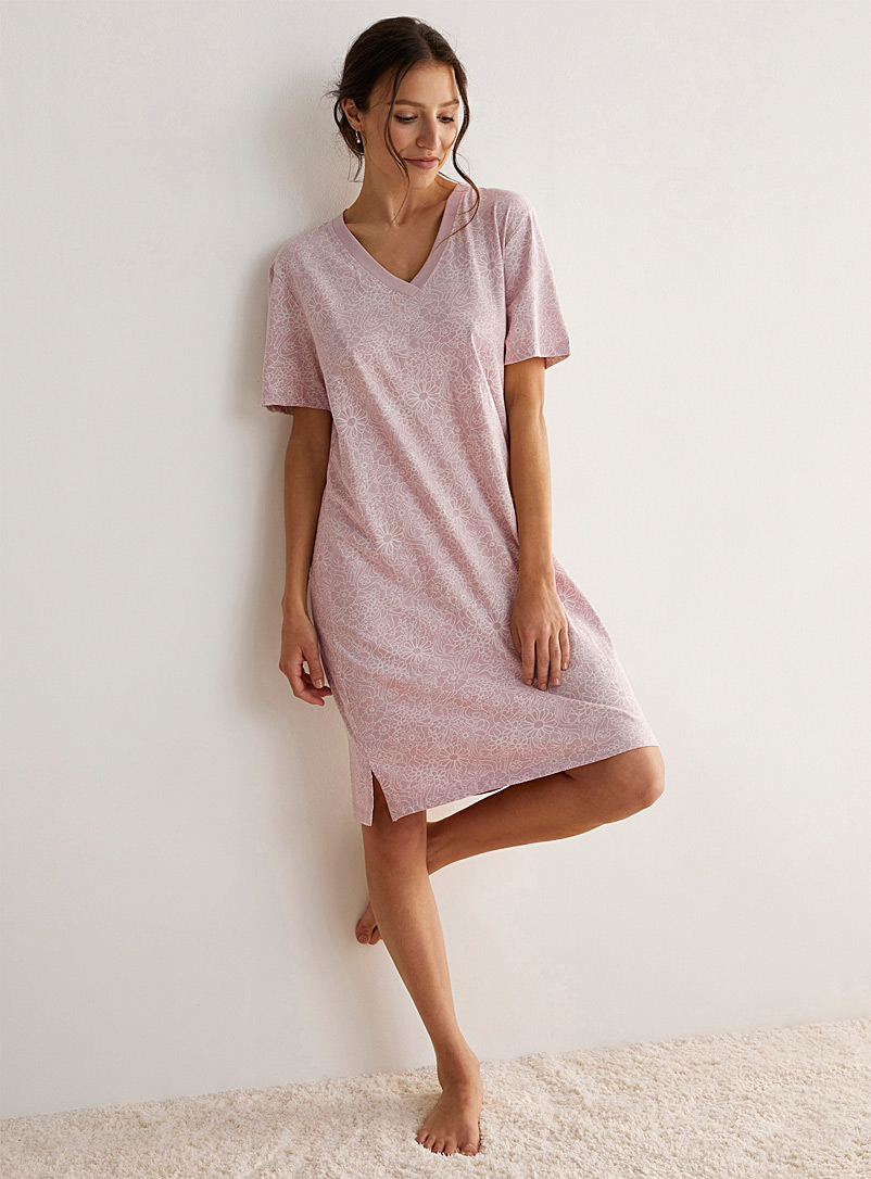 Miiyu Dusky Pink Celestial pattern nightgown for women