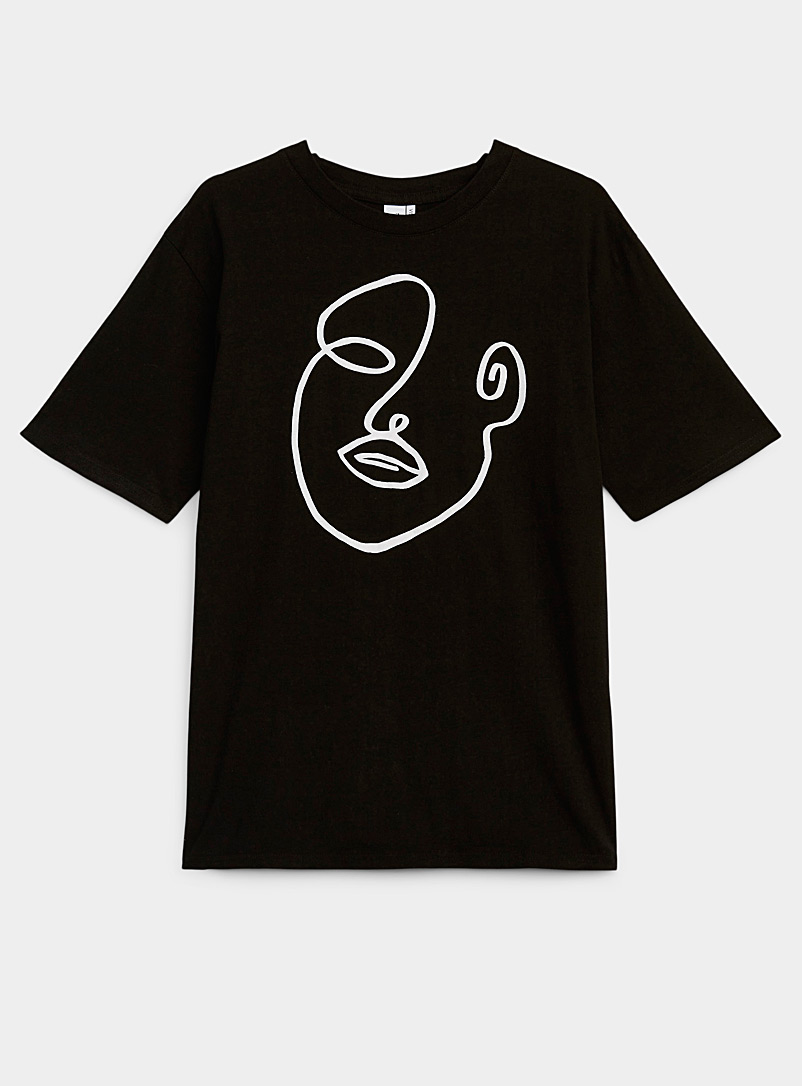 Twik: Le t-shirt message positif coton bio Noir pour femme