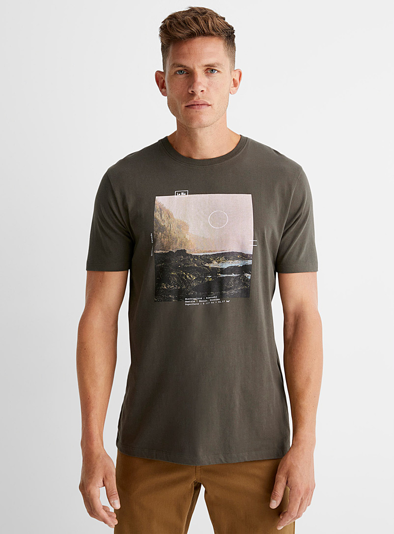 Le 31 Charcoal Canadian parks T-shirt for men
