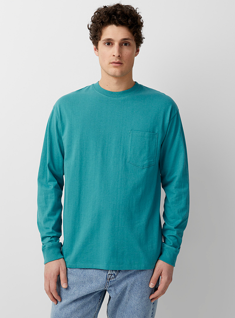 Le 31 Teal Patch pocket comfort T-shirt for men