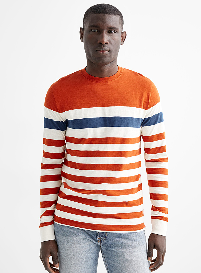 Le 31 Copper Club stripe T-shirt for men