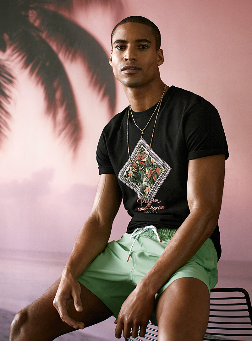 Le 31: Le t-shirt plages vacances Noir pour homme