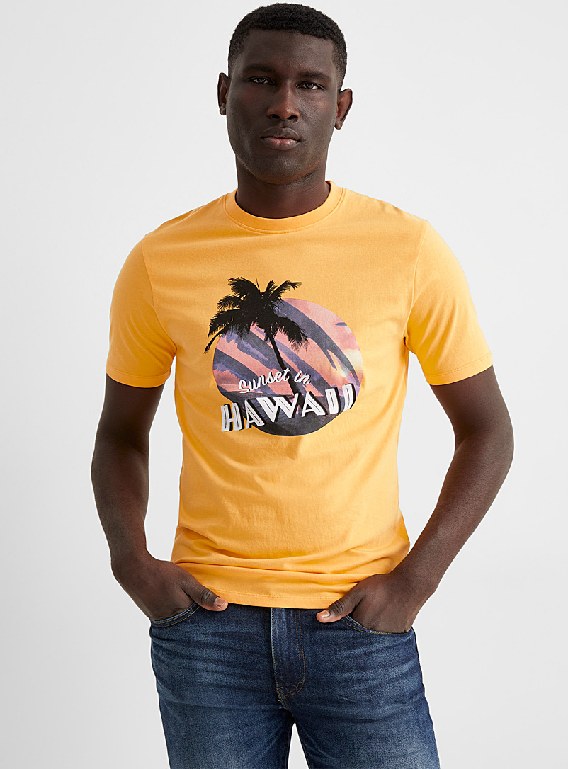 Le 31: Le t-shirt plages vacances Orange pâle pour homme