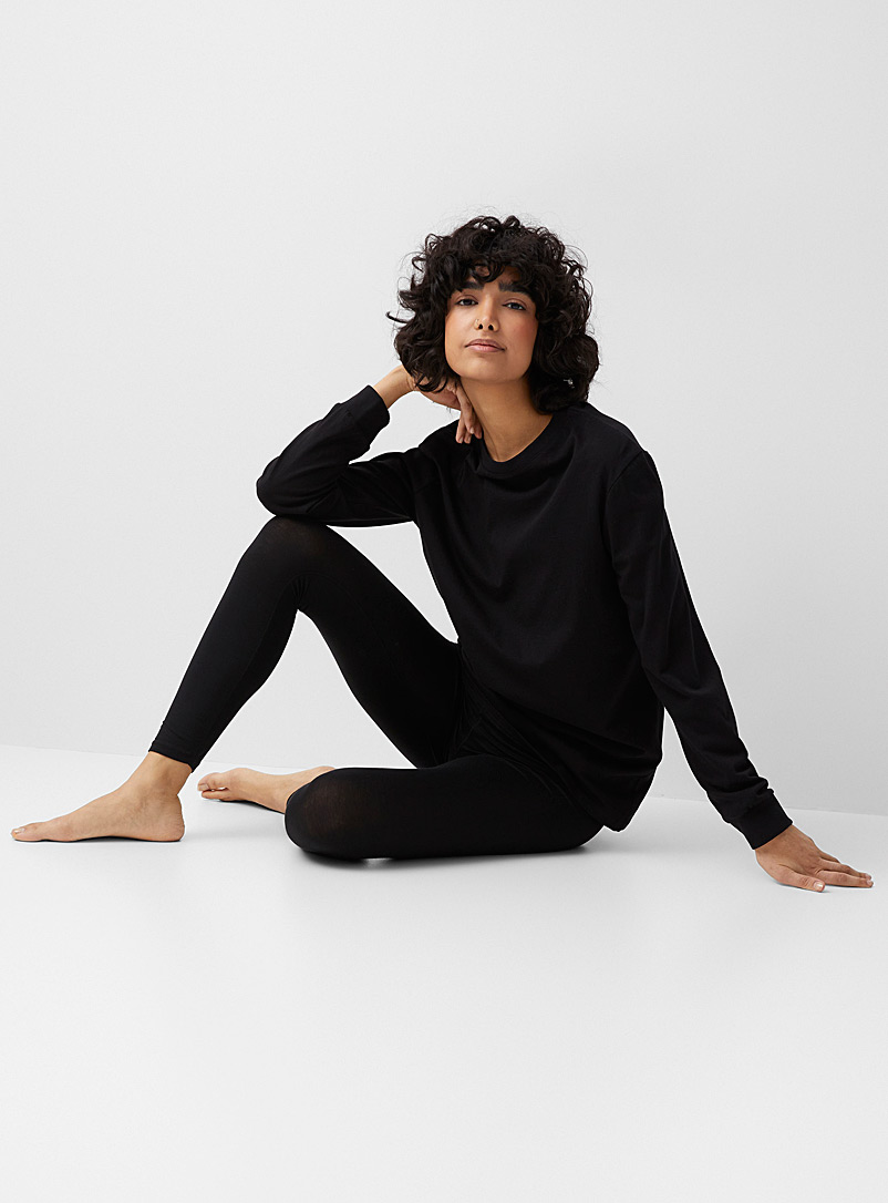 Miiyu x Twik: Le t-shirt ample manches longues Noir pour femme