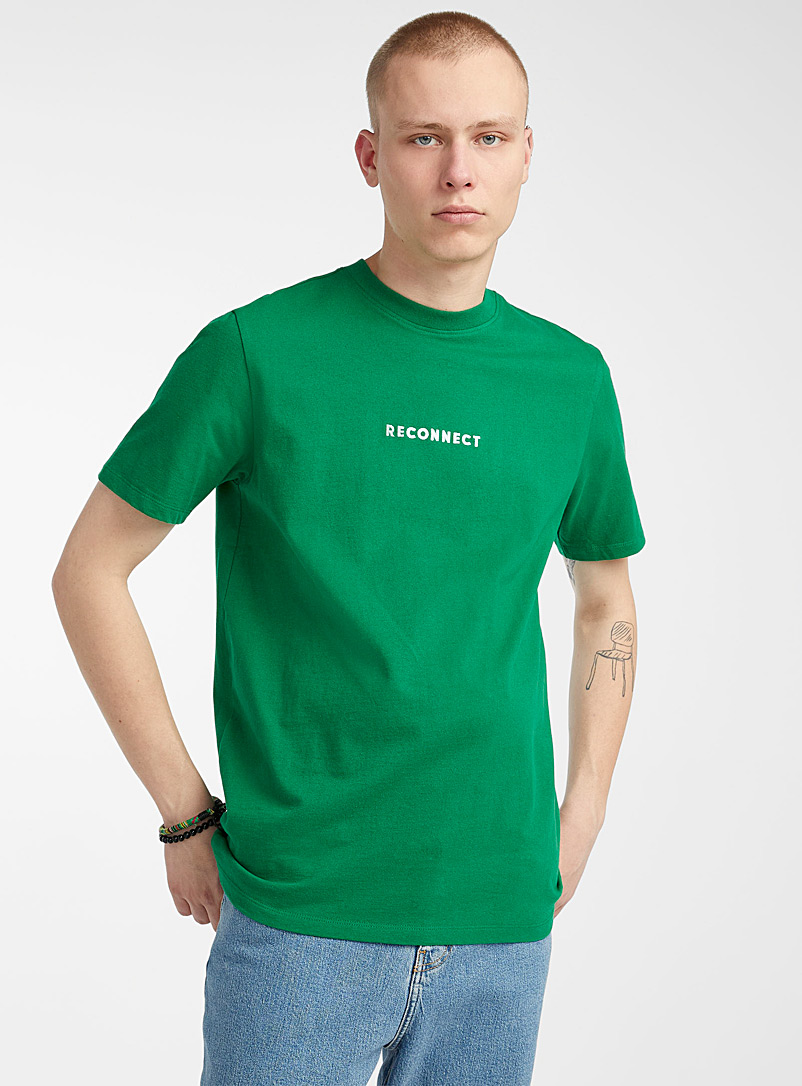 Djab Green Embroidered keyword T-shirt for men