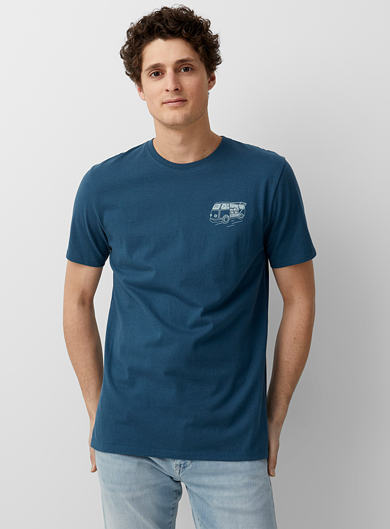 Le 31 Blue Nature adventure T-shirt for men