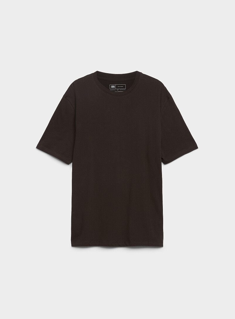 Le 31: Le t-shirt doux uni Vert fonc&eacute; - Mousse pour homme
