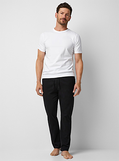 Le 31 Dark grey Monochrome organic cotton lounge pant for men