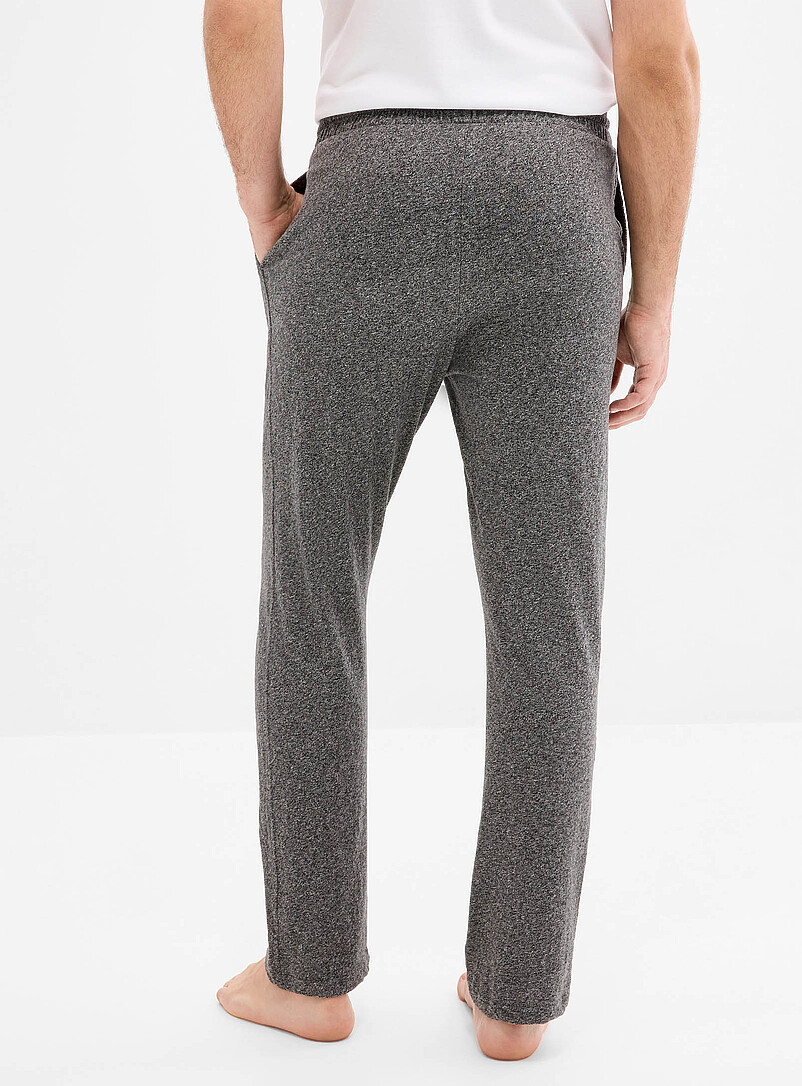 Le 31: Le pantalon pyjama fini bross&eacute; uni Bleu pour homme