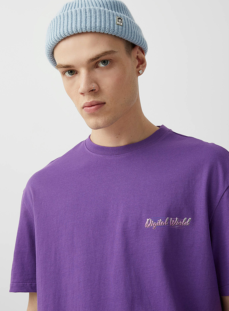 Djab Purple Digital World boxy T-shirt for men