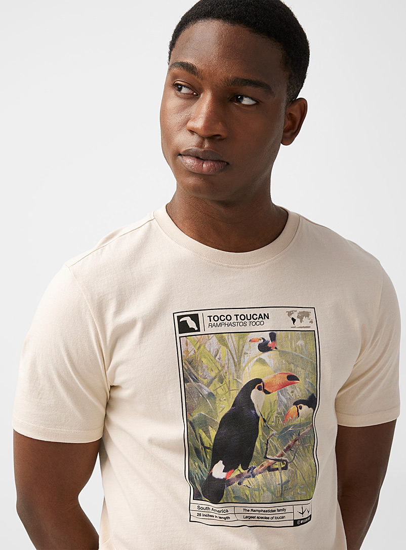 Le 31: Le t-shirt naturaliste Beige crème pour homme