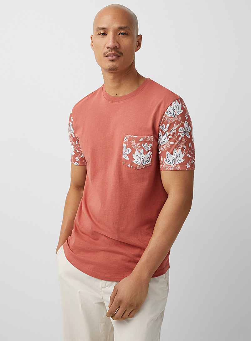 Le 31 Copper Accent pattern T-shirt for men
