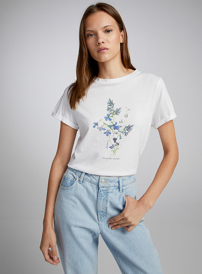 Twik Assorted Organic cotton crew-neck printed T-shirt for women