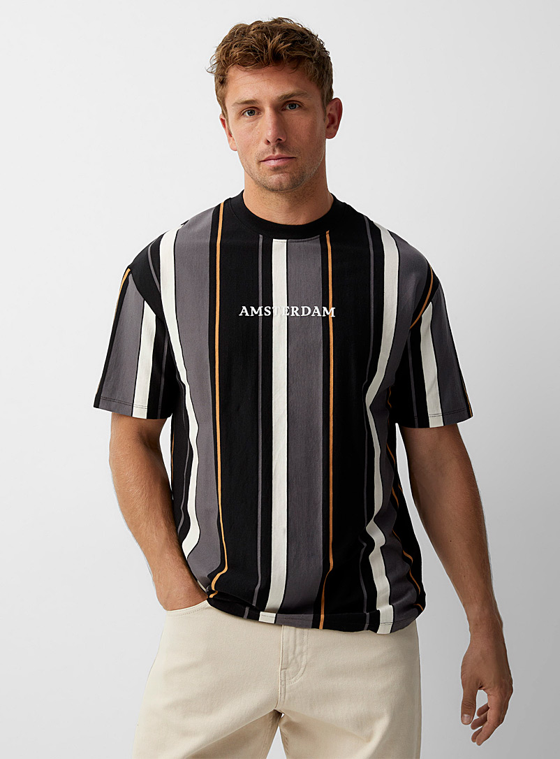 Le 31 Oxford Metropolis striped T-shirt for men