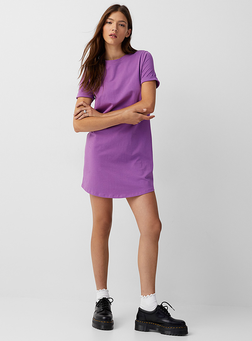Twik Mauve Organic cotton straight-fit T-shirt dress for women