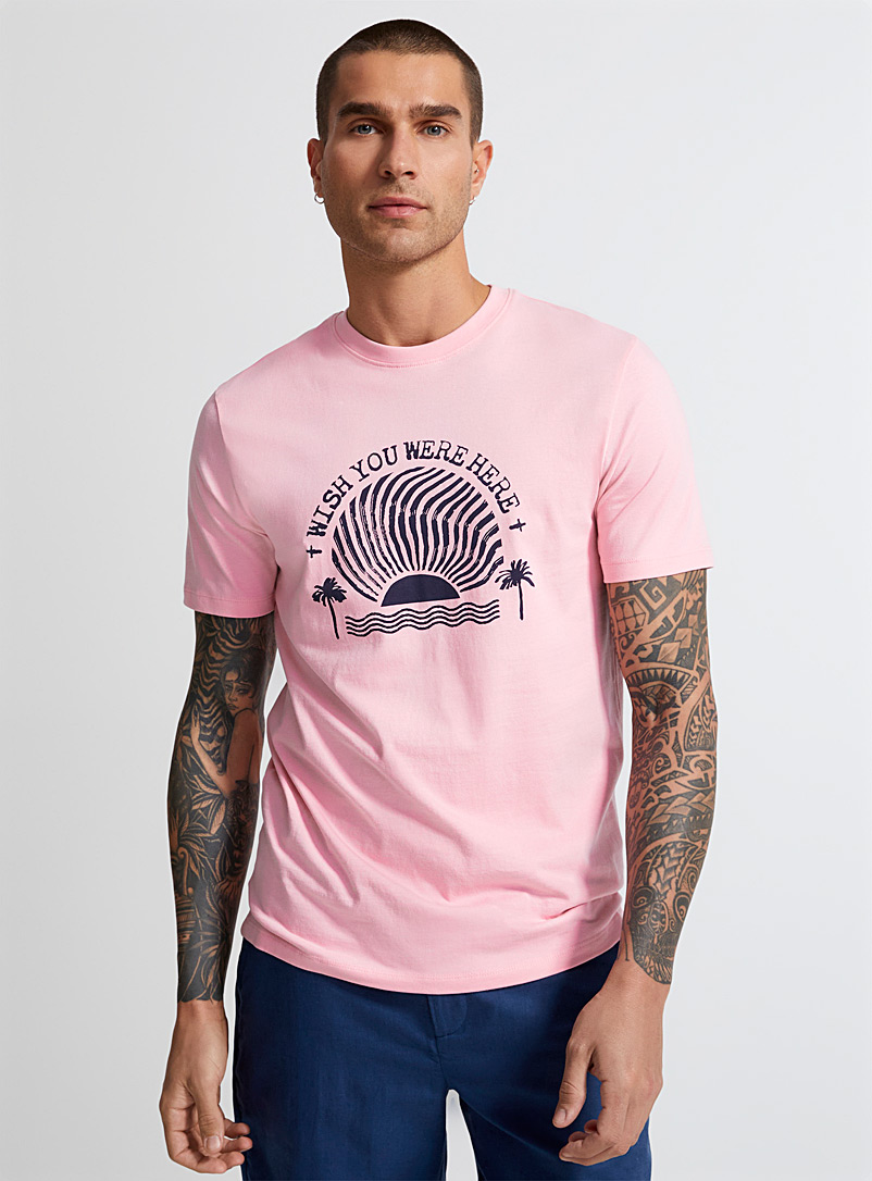 Le 31 Pink Idyllic getaway T-shirt for men