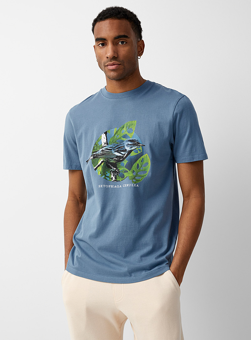 Le 31 Blue Canadian birds T-shirt for men