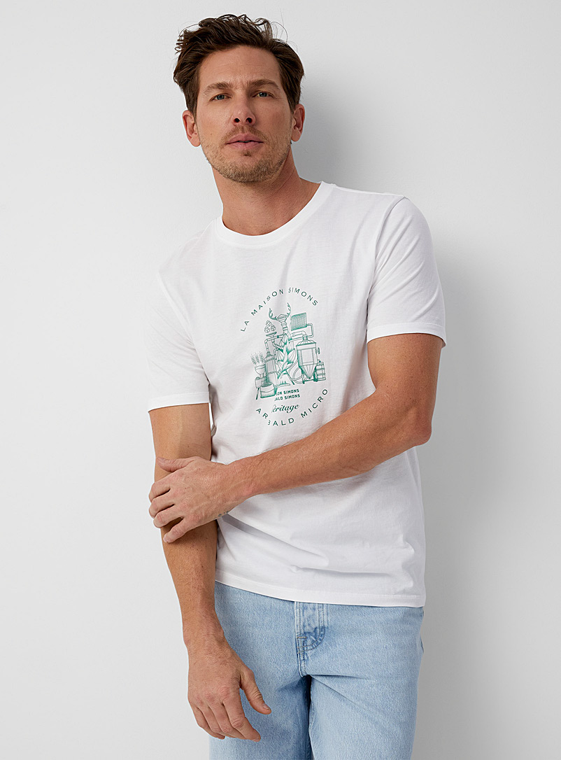 Le 31: Le t-shirt Héritage Simons Blanc pour homme