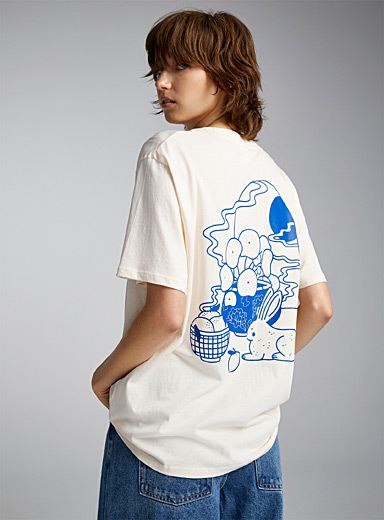 Twik x Paige Jung: Le t-shirt petits plaisirs <b>L'atelier des femmes</b> Blanc à motifs pour femme