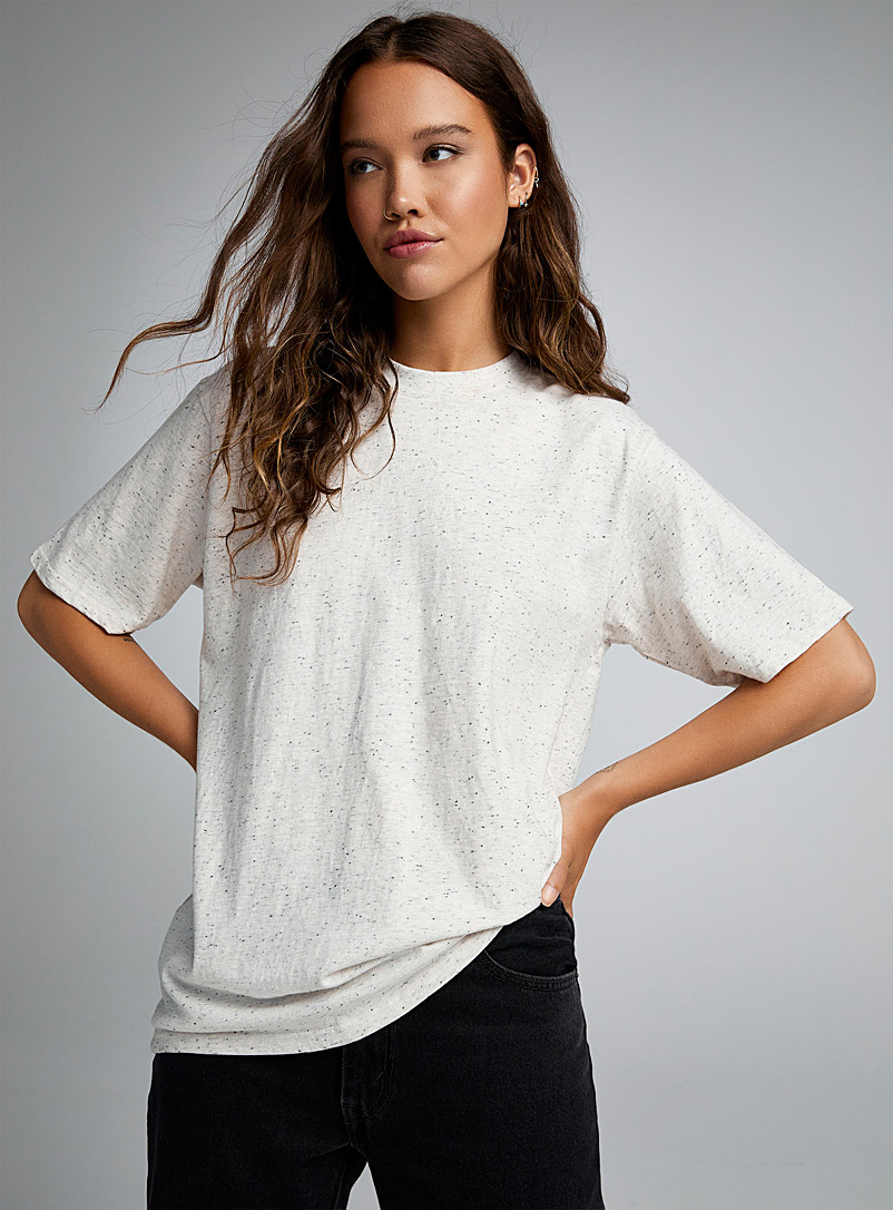 Twik Light grey Long boxy-fit T-shirt for women