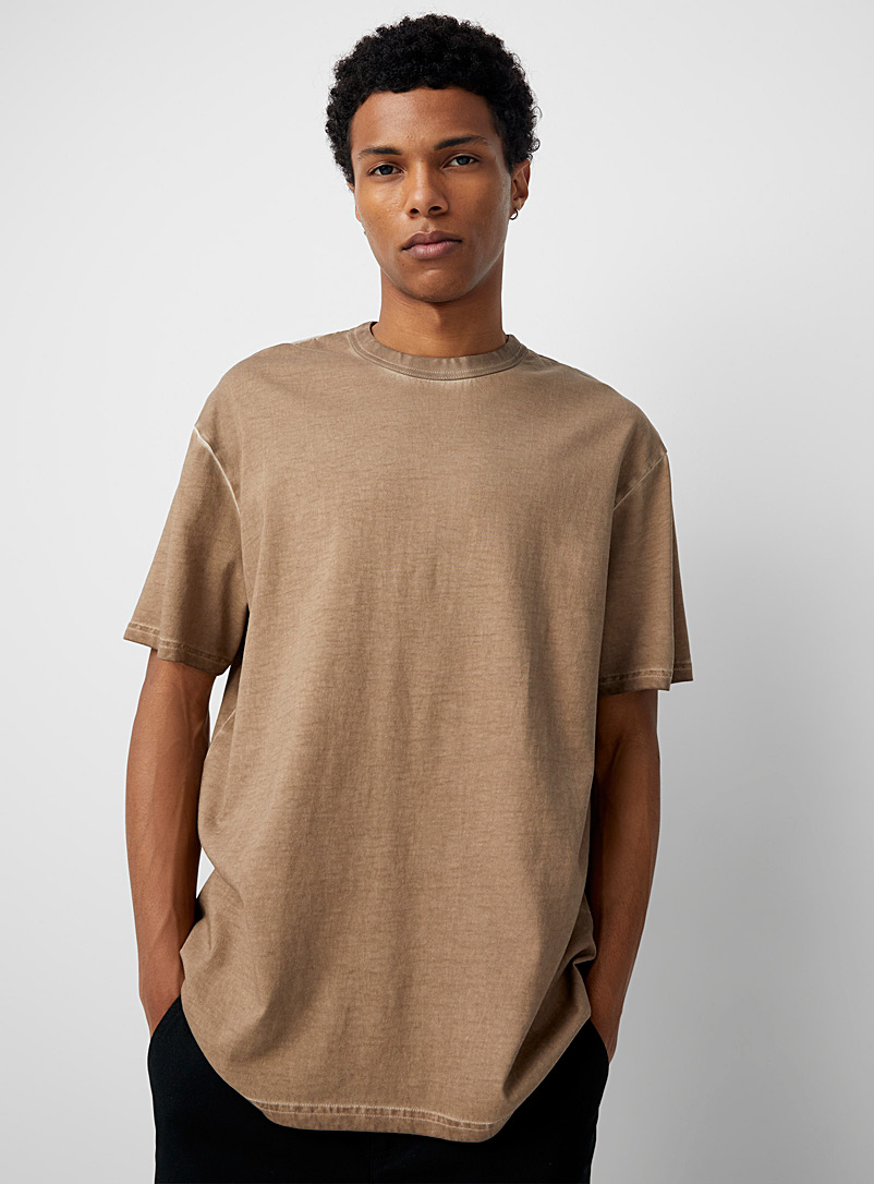 Djab Fawn Faded solid T-shirt for men