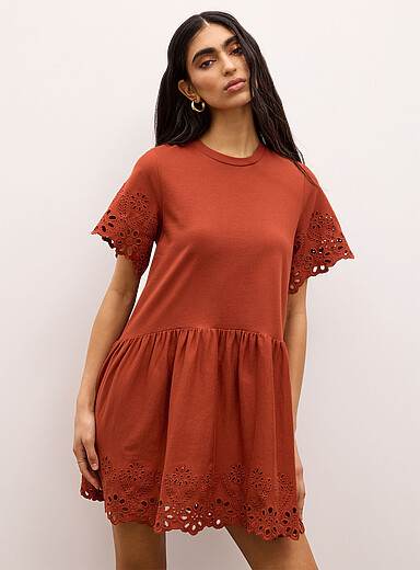 La minirobe broderie anglaise jersey coton bio