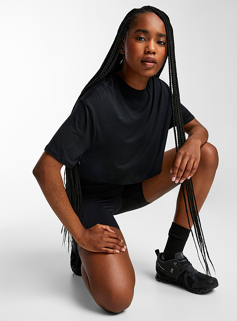 I.FIV5: Le t-shirt court ultradoux Noir pour femme