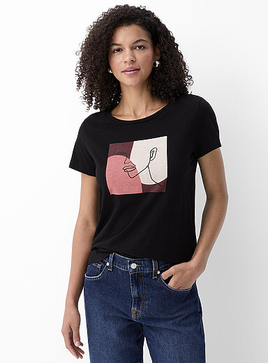 Simon Organic Arch Print T-Shirt - White