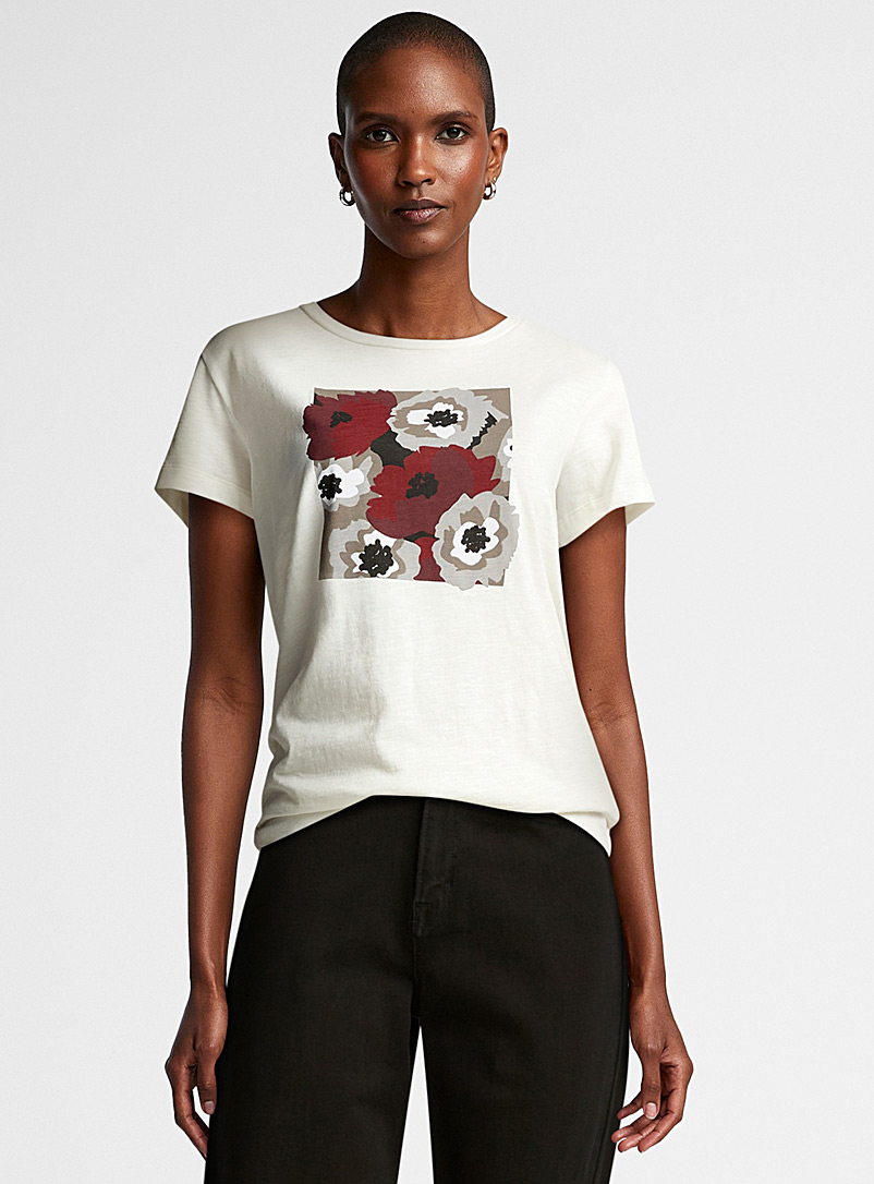 Tee-shirt Femme 'Aventures Des Toiles' - Rouge, Taille 42, Coton Stretch