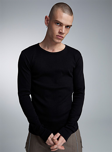Long-sleeve knitted mesh T-shirt, Djab, Shop Men's Long Sleeve T-Shirts  Online