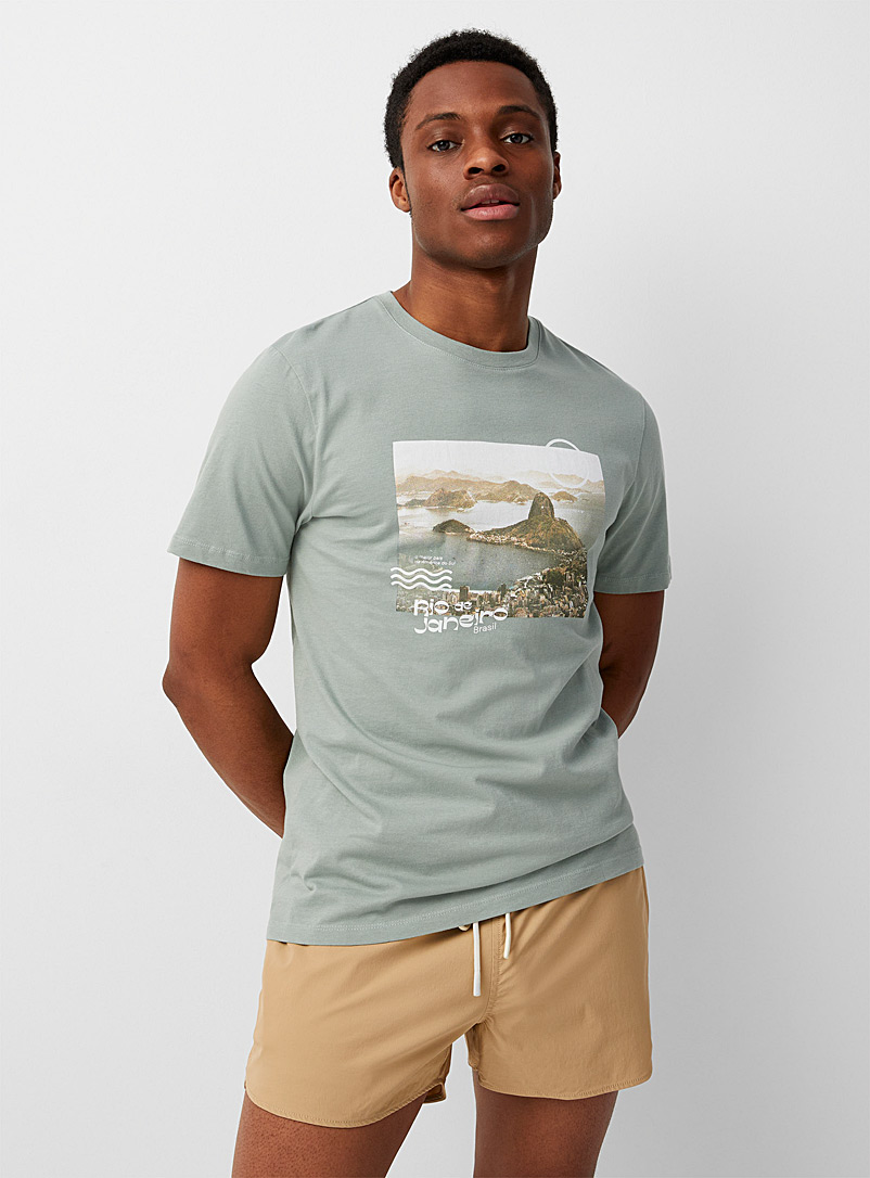 Le 31 Mossy Green Great destinations T-shirt for men