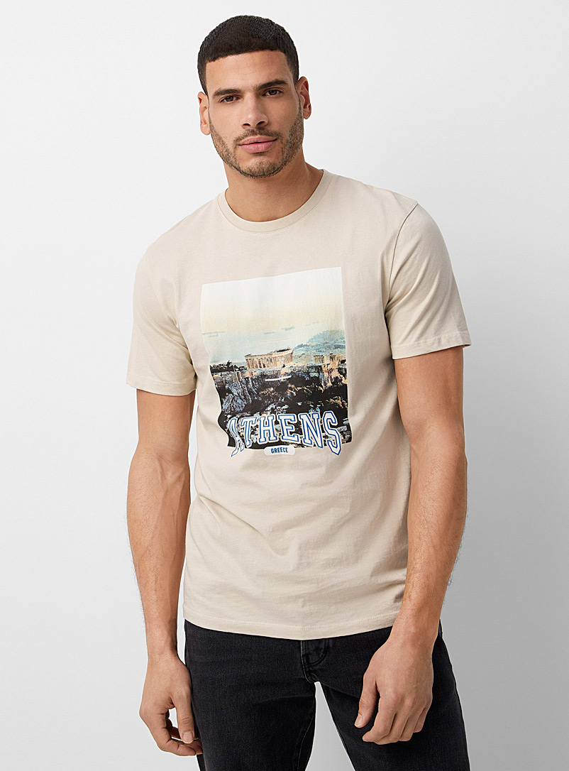 Le 31 Beige Great destinations T-shirt for men